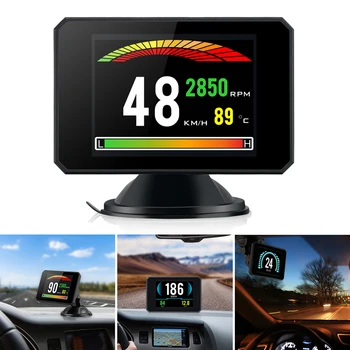 Авто HUD дисплей HD TFT LCD дисплей OBD2, компютър за по-безопасно шофиране, инструменти за диагностика на автомобил
