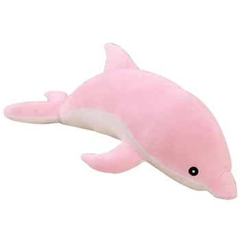 Кукла-възглавница е Мека приятна Делфин Декор Меки морски животни Плюшени играчки Делфин Сладки плюшени играчки