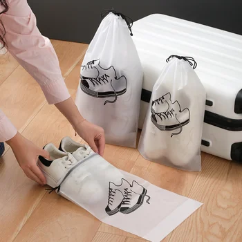 Прозрачната чанта за съхранение на обувки, Преносима пътна опаковане, носене на съвсем малък, Водоустойчив пыленепроницаемые чанта Органайзер за домашни обувки