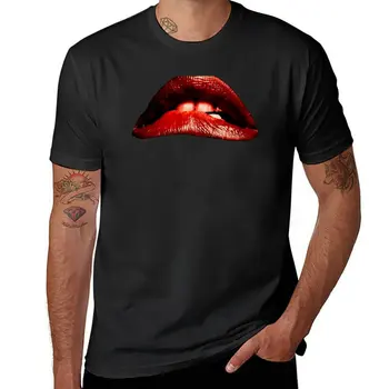 Нова тениска с изображение на устните, графични тениски, тениски с къс ръкав, празни тениски, мъжки тениски