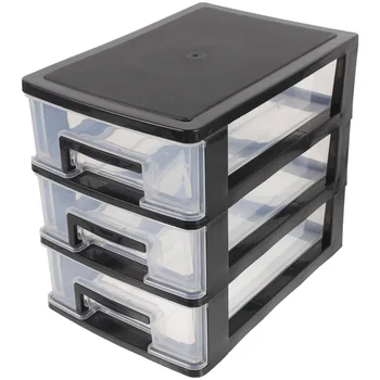 настолен органайзер трехслойного тип, с чекмедже, шкаф за съхранение на прозрачни бижута, офис с кухненски органайзер за всяка всячины