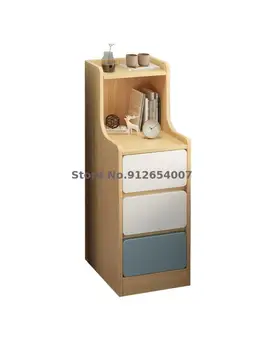 Малка странична масичка проста модерна мини-малка ультраузкая полк просто малък шкаф нощно шкафче за спалня дълъг шкаф
